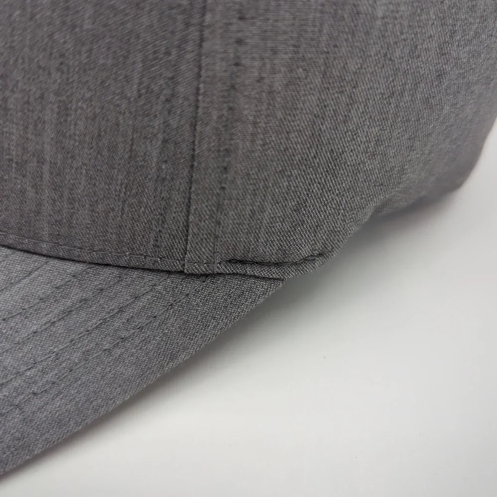 RVCA Chester Flexfit Hat Heather Grey VA Logo Baseball Cap S/M 3D5542502